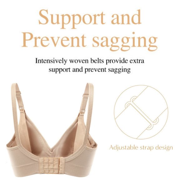 NWOT Wirefree Comfort Nursing Seamless Bra - Natural - Picture 7 of 13